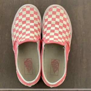Pink checkered Vans